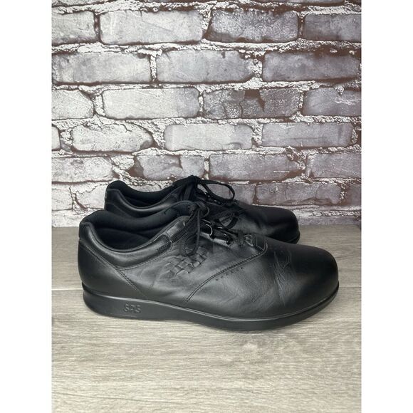 SAS Shoes Free Time Lace Casual Walking Sneakers Black Leather Men 12 W3 US/45EU - Picture 1 of 16